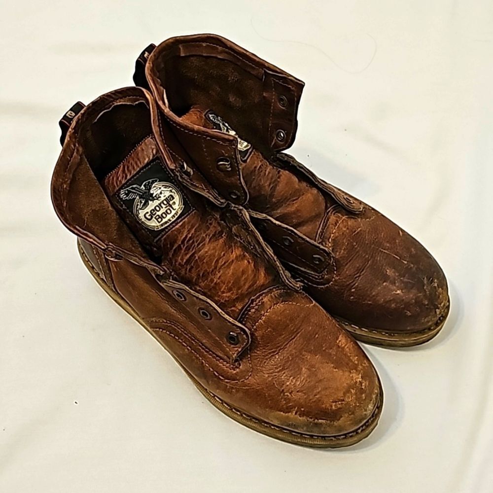 Georgia steel toe boots size 10.5W